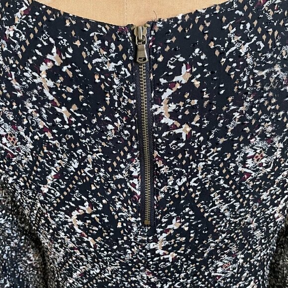 CLUB MONACO Women's Mini Dress Multicolor Sheer 3/4 sleeves Size 8 - Picture 7 of 10